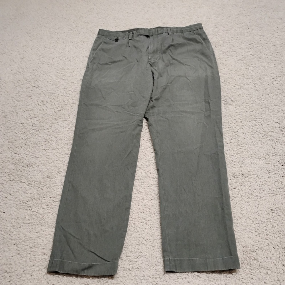 J Crew Wallace & Barnes Pants 36X32 (Measures 36x29) Green Chino Cotton Poly